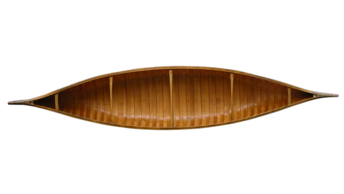 Wooden Canoe - Frame A Class - Clean product picture look into the boat